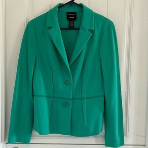 Doncaster Collection Green viscose blend soft  2 button blazer size 8
